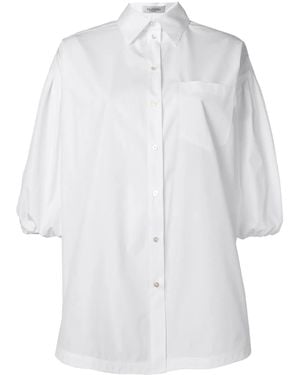Valentino Garavani Puff Sleeve Poplin Shirt - White