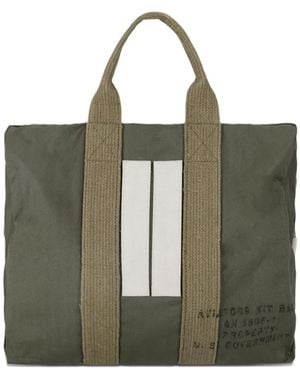 Fortela Aviatorbag Herringbone Zipped Travel Bag - Green
