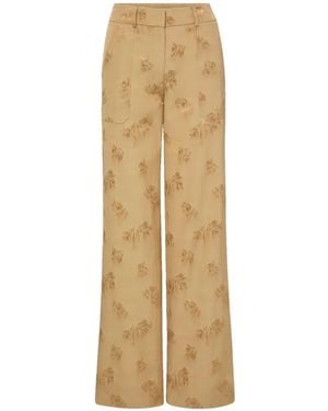 Veronica Beard Pantalon Ample À Fleurs En Jacquard Cole - Neutre
