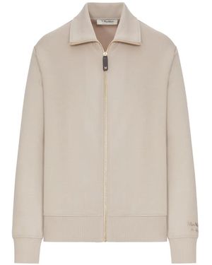 Max Mara Zip-Up Collared Jacket - White