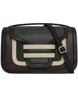 Pierre Hardy Panelled-Design Leather Crossbody Bag - Black