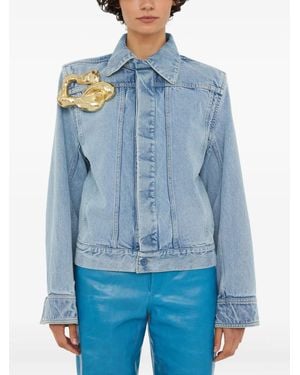 Christopher Esber Corsage Jeansjacke - Blau