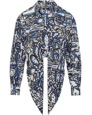 ALESSANDRO ENRIQUEZ Printed Shirt - Blue