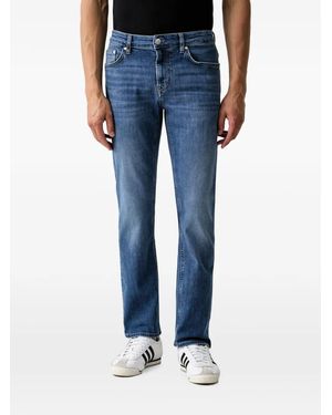 Joop! Faded-Effect Logo-Patch Jeans - Blue