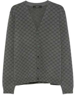 Gucci Gg Supreme Cardigan - Grey