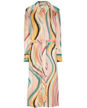 Paul Smith Patterned Midi Dress - Natural