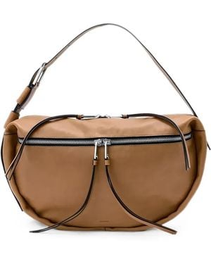AllSaints Noemie Zip-Detail Tote Bag - Brown