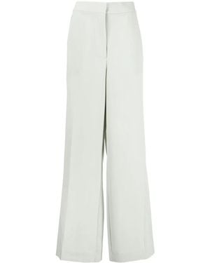 Calvin Klein Twill Wide-Leg Trousers - White
