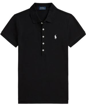 Polo Ralph Lauren Slim-Fit Logo-Embroidered Piqué Polo Shirt - Black