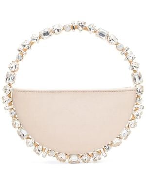 L'ALINGI Satin Weave Crystal-Embellished Mini Bag - White
