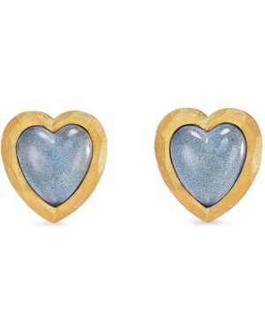 Anabela Chan Blueberry Heart Stud Earrings