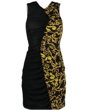 Versace Jeans Couture Sketch Couture-print Dress - Black