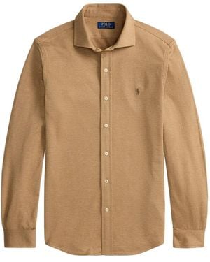 Polo Ralph Lauren Logo-Embroidered Shirt - Natural