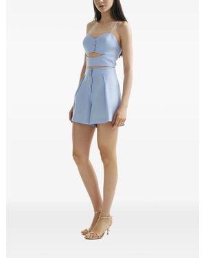 Mia Peculiar Short À Détail De Vague - Blue