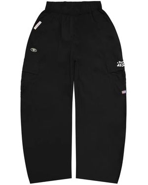 Aape By A Bathing Ape Embroidered Cargo Trousers - Black