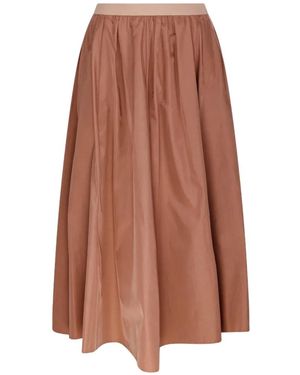 forte_forte Gathered Skirt - Brown