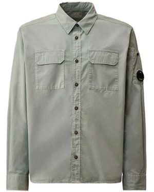 C.P. Company C.P.Company Pocket Button Shirt - Blue