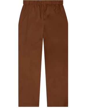 South2 West8 Belted logo trousers - Marrón