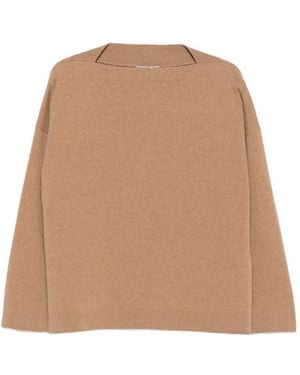 Dusan Boat-Neck Dropped-Shoulder Sweater - Natural