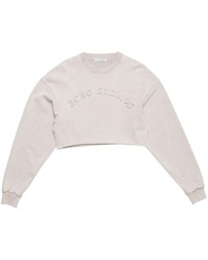 Acne Studios Logo-Embroidered Sweatshirt - White