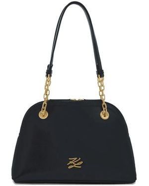 KARL LAGERFELD Medium K/Autograph Shoulder Bag - Black