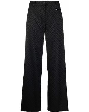 Marine Serre Moon-Print Tailored Trousers - Black