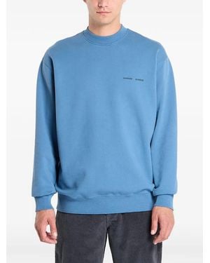 Samsøe & Samsøe Sweatshirt Mit Logo-Print - Blau