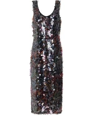 Marie Oliver Olympia Midikleid Mit Pailletten - Schwarz