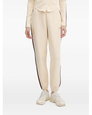 Guess Logo-Detail Side-Stripe Track Trousers - Natural