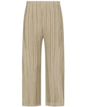 Issey Miyake Thicker Bottoms 1 Pleated Pants - Natural