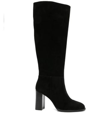 ADRIANNA FERETTI Suede Block-Heel Boots - Black