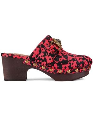 Kurt Geiger 35mm Mansion eagle-charm mules - Rot