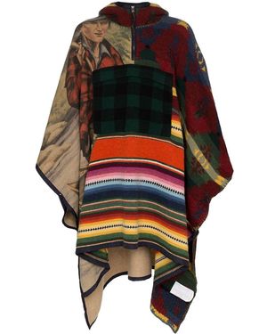 Polo Ralph Lauren Patchwork Hooded Poncho - Blue