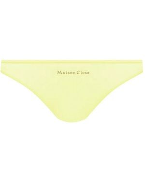Maison Close Double Sens Cut-Out Briefs - Yellow