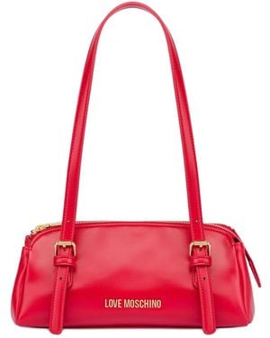 Love Moschino Buckle Shoulder Bag - Red