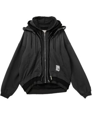 Maison Mihara Yasuhiro Distressed Hooded Sweatshirt - Black