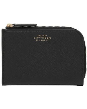Smythson Portefeuille Panama À Fermeture Zippée - Noir