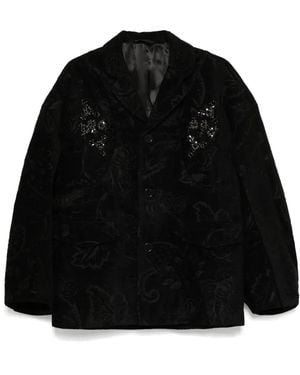 Simone Rocha Tweed Blazer - Zwart