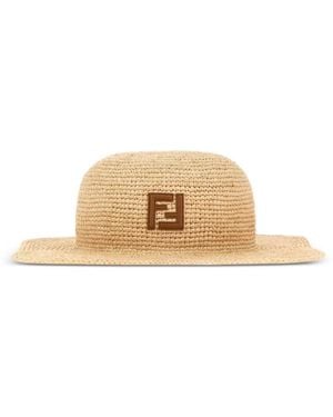 Fendi Cappello Con Applicazione - Neutro