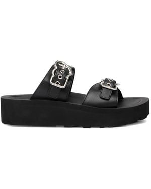 Love Moschino Buckle Strap Sandals - Black