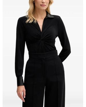 DKNY Blouse Met Lange Mouwen - Zwart
