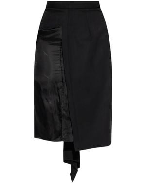 Vetements Asymmetric Drape-Panel Skirt - Black
