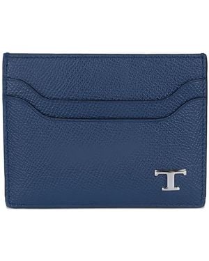 Tod's Tarjetero con placa del logo - Azul