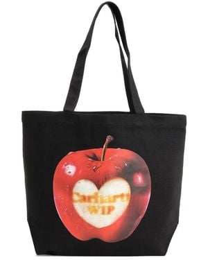Carhartt Graphic-Print Canvas Tote Bag - Black