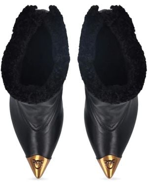 Pinko 90Mm Logo Boots - Blue