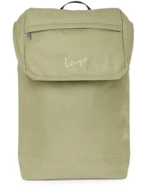 KENZO Logo-Embroidered Backpack - Green