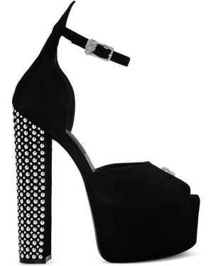 Philipp Plein スカルスタッズ プラットフォーム サンダル - ブラック