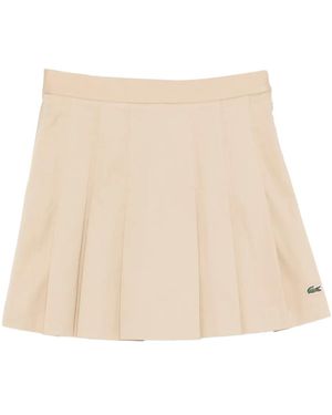 Lacoste Pleated Mini Skirt - Natural