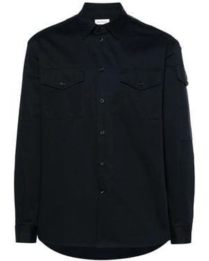 McQueen ロゴトリム シャツ - ブルー