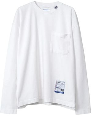 in・stru(men-tal) T-Shirt Met Borstzak - Wit